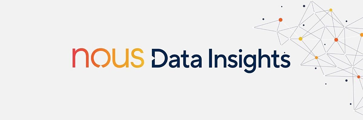 Nous Data Insights logo and visual branding showing interlinked data dots